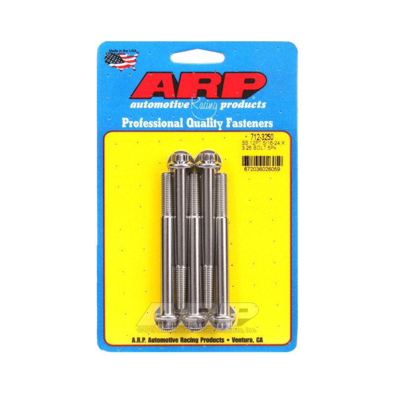 Set de șuruburi și piulițe universale ARP 5/16-24 – Oțel inoxidabil, 12 bucăți x 5 - ARP-712-3250 - 712-3250 - 3666618197463
